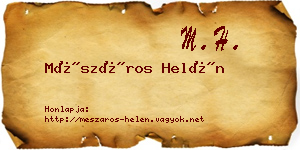Mészáros Helén névjegykártya