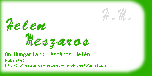 helen meszaros business card