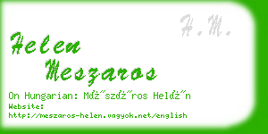 helen meszaros business card